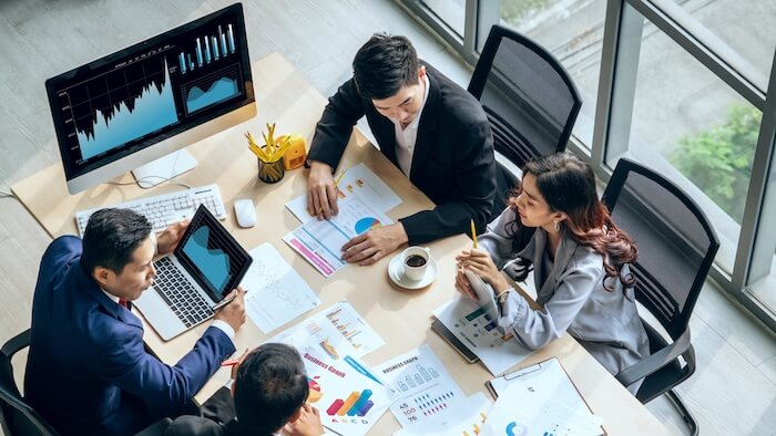 Harmonized Tariff Schedule: team having a meeting